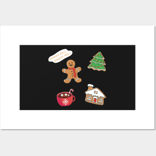 Christmas Gingerbread Stickers Posters and Art